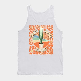 Mothers day plant  lover groovy sarcastic cactus funny Cant touch this Tank Top